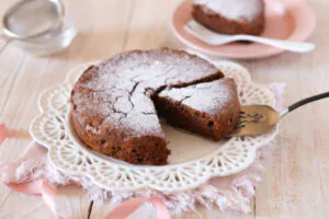 完成した豆腐ガトーショコラ