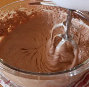 豆腐とチョコを混ぜる